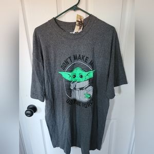 Brand New!! NWT Grogu Baby Yoda Star Wars Men's T shirt XL Tall Disney